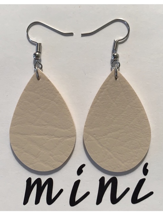 Fashion Jewelry Jewelry - Mini Faux Leather Teardrop Earrings
